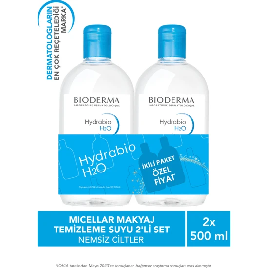 Bioderma Hydrabio H2O 500 ml 2li Paket