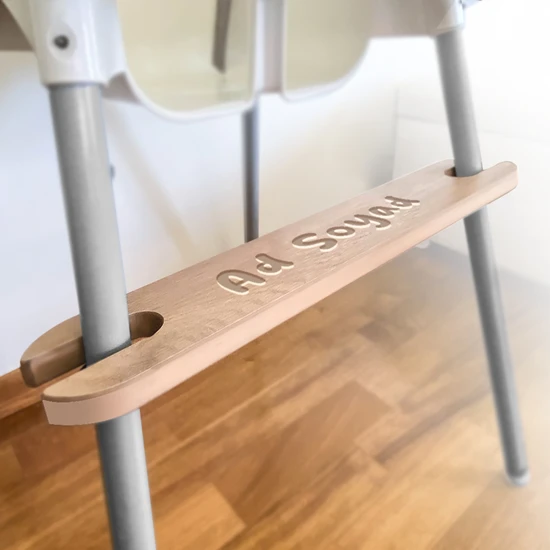 Woode Concept İsme Özel Mama Sandalyesi Ayak Koyma Dayama Desteği-Ikea Antilop E Bebek Baby Plus Star Faros Orzo Uyumlu