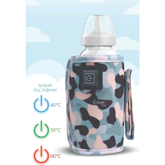 Kiwi USB Taşınabilir 3 Kademeli Süt Şişe Bebek Biberon Isıtıcı Kbaby 50