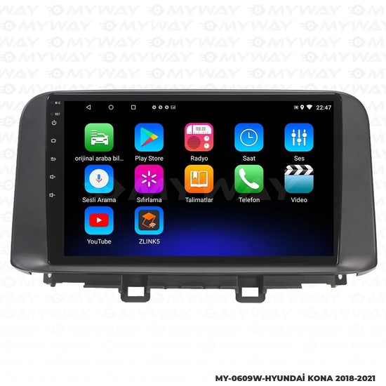 Myway Hyundai Kona Android 12 Multimedya Carplay 2gb Fiyatı