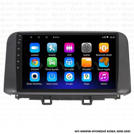 Myway Hyundai Kona Android 12 Multimedya Carplay 2gb Fiyatı