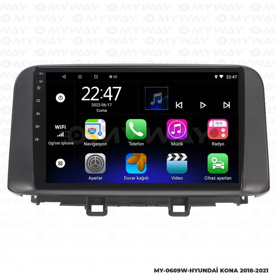 Myway Hyundai Kona Android 12 Multimedya Carplay 2gb Fiyatı