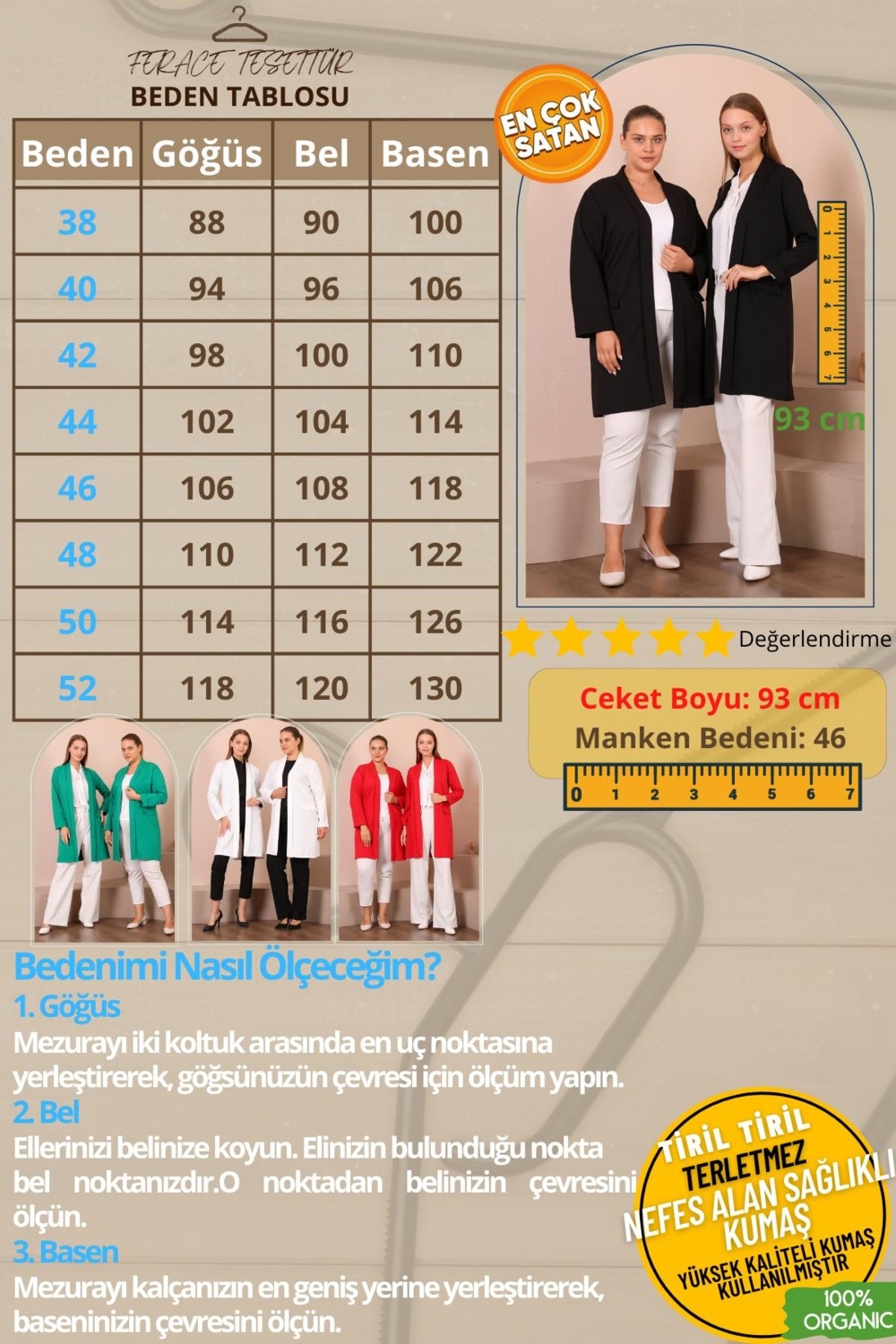 FERACE Blazer Buyuk Beden Kadin Ceket Tesettur Giyim Blazer Ceket görsel 2