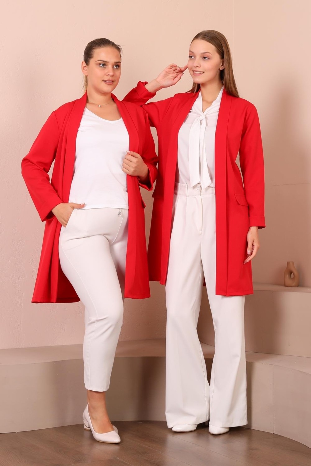FERACE Blazer Buyuk Beden Kadin Ceket Tesettur Giyim Blazer Ceket görsel 5