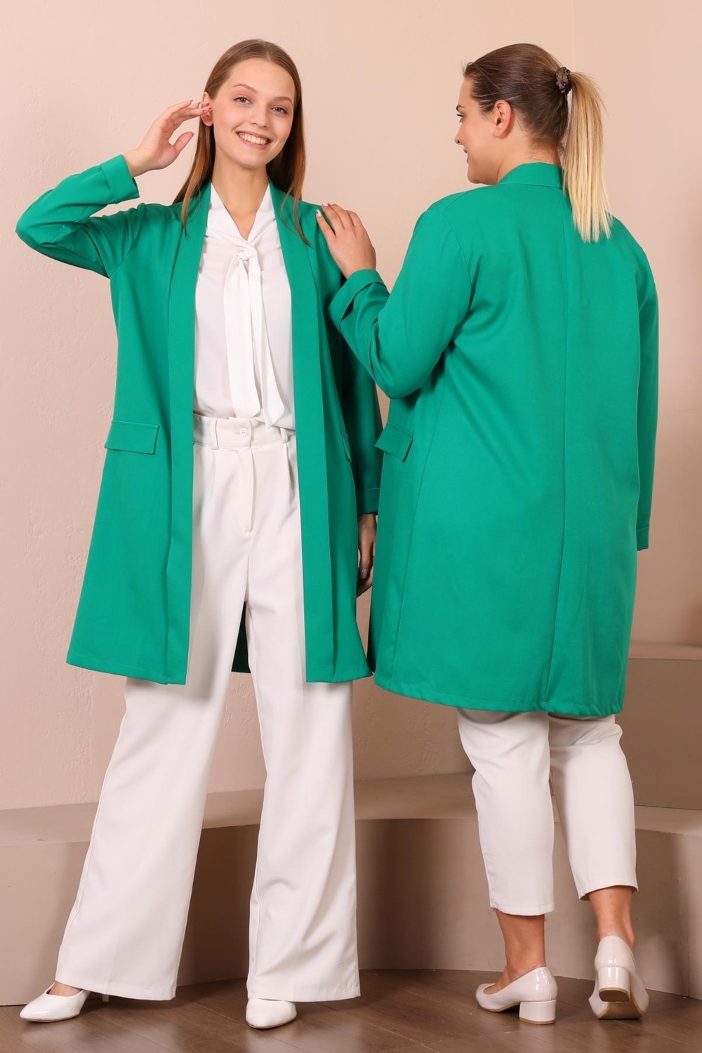 FERACE Blazer Buyuk Beden Kadin Ceket Tesettur Giyim Blazer Ceket