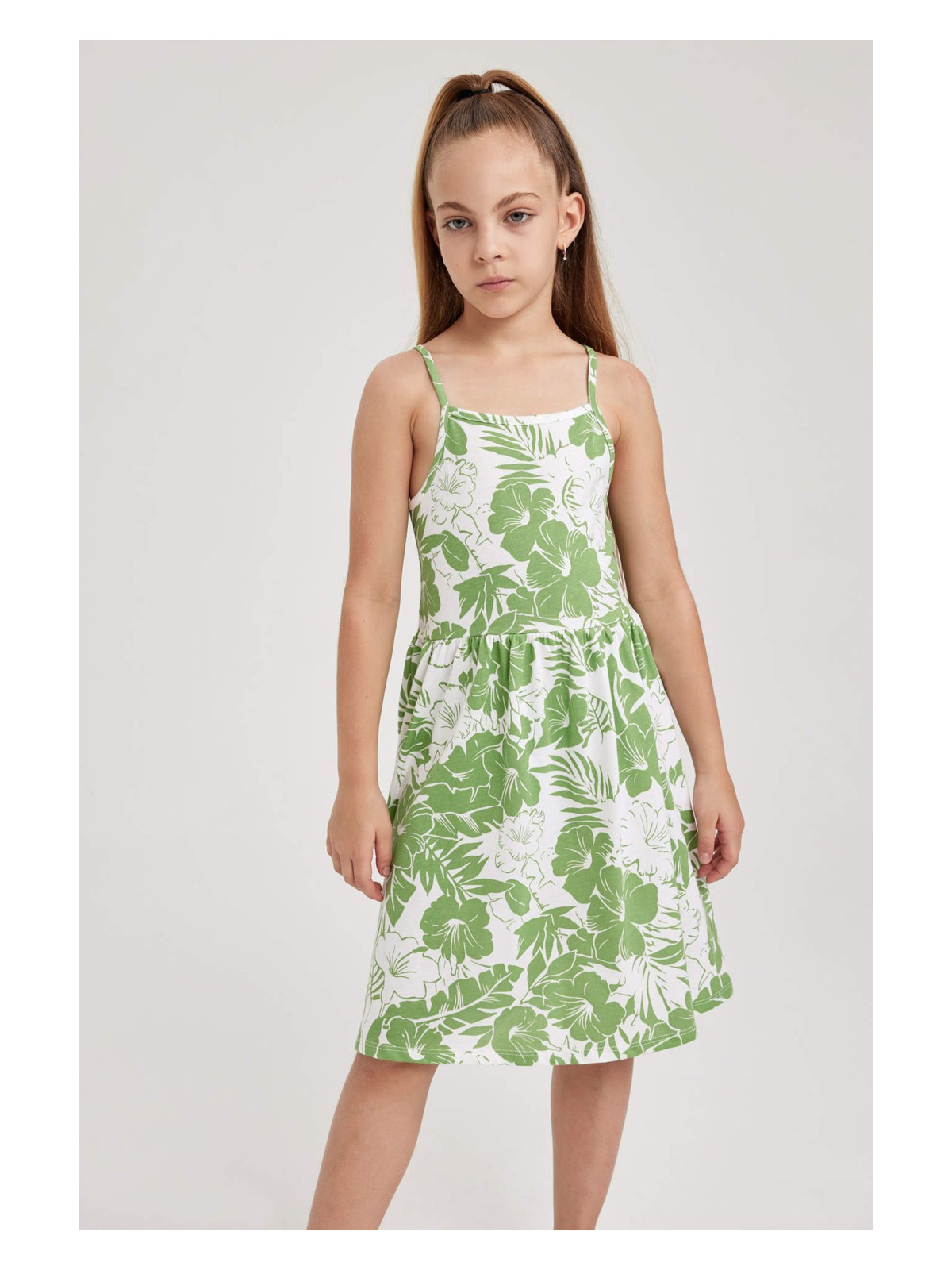 DeFacto Desenli Pamuklu Elbise Kız Çocuk B0674A8NS