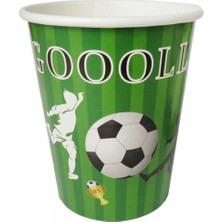 Hayaller Dükkanı Bardak Karton Futbol Goooll 8oz Pk:8
