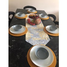 Ayşemce Amerikan Servis Takım,sarı Mercan Desenli Runner 6 Sarı Supla