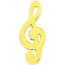 So CHIC Minimal Altın Serisi 14 Ayar Sarı Altın Melodi Figürlü Tragus Piercing