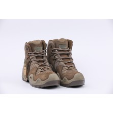 Warboots KHK-2049 Nubuk Deri Waterproof Astar Arazi ve Askeri Bot Çöl Rengi Bej Yarım Boy