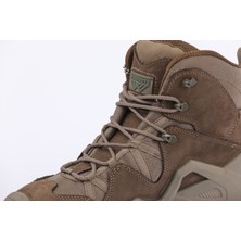 Warboots KHK-2049 Nubuk Deri Waterproof Astar Arazi ve Askeri Bot Çöl Rengi Bej Yarım Boy