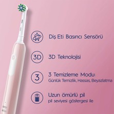 Oral-B Pro Series 1 Pembe Elektrikli Diş Fırçası, 1 Diş Fırçası Başlığı, Braun Tasarımı