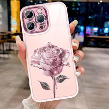 Zehraa 3D Rose IPHONE14 Pro Şok Emici ve Darbeye Dayanıklı Apple Cep Telefonu Kılıfı (Yurt Dışından)