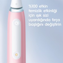 Oral-B iO 3 Pembe Elektrikli Diş Fırçası, 1 Diş Fırçası Başlığı, Braun Tasarımı