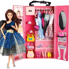 Zehraa 66 Parça Moda ve Güzel Gardırop 30CM Barbie Bebek (Yurt Dışından)