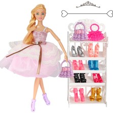 Zehraa 66 Parça Moda ve Güzel Gardırop 30CM Barbie Bebek (Yurt Dışından)