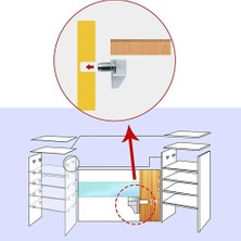 Nzb Raf Pimi Şeffaf Cam Ahşap Metal Raf Tutucu Çivisi Mobilya Dolap Pimi (50 Adet)