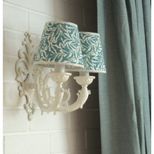 Massarelli Artur İkili Aplik Krem-Turkuaz Yapraklı