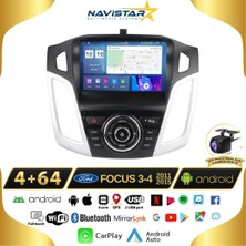 Navistar Ford Focus 3-4 Kablosuz Carplay 4gb + 64GB Android 13 2011-2015