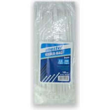 Urg Master Kablo Bağı Plastik Cırt Kelepçe Beyaz 3.6X200 MM(100'LÜ)