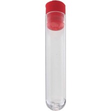 Atel-San Deney Tüpü 12X75 mm / Plastik - Dibi Yuvarlak Kapaklı x 50 Adet