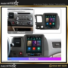 Navistar Honda Civic 2005-2012 Tesla Model 4gb + 64GB Kablosuz Carplay Na