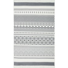 Eko Halı Arya Ar 05 Grey Çift Taraflı Etnik Desenli Dokuma Kilim