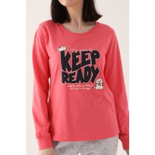 RolyPoly Ready Pembe Kadın Uzun Kol Pijama Takım