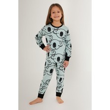 RolyPoly Candy Coala Açık Mavi Kız Çocuk Uzun Kol Pijama Takım
