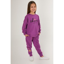 Rolypoly Kız Çocuk Mor Eşofman Takımı