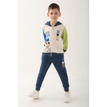 Mickey Mouse D4818-3 Erkek Çocuk Eşofman Takımı Gri Melanj