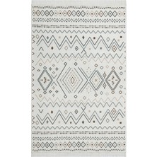 Eko Halı Arya Ar 05 Beıge Blue Çift Taraflı Modern Desenli Dokuma Kilim
