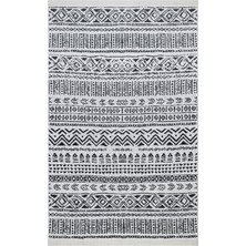 Eko Halı Arya Kilim Ar 03 Black Çift Taraflı  Modern Desenli Dokuma Kilim