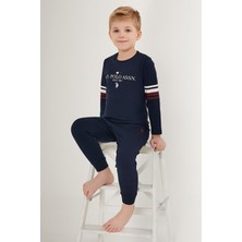 U.S. Polo Assn. Ohio Lacivert Erkek Çocuk Uzun Kol Pijama Takım