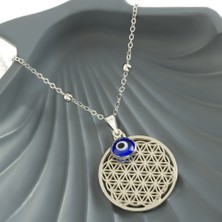 Qosrix Nazar Figürlü Trend Kolye Kadın Moda Takı Tasarım Aksesuar