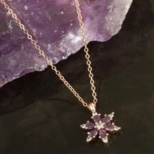 Qosrix Zirkon Taşlı Yeni Sezon Kolye Kadın Moda Takı Tasarım Aksesuar