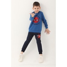 Marvel Spider-Man Saks Mavi Erkek Çocuk Eşofman Takımı