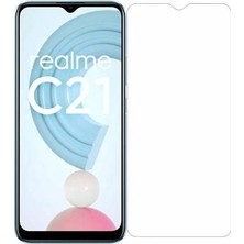 Wowacs Realme C21 ile Uyumlu Ekran Koruyucu Şeffaf Temperli Kırılmaz Cam Ekran Koruyucu