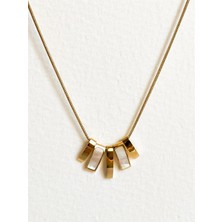 Çubuk Çelik Kolye - Gold