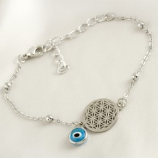 Qosrix Yaşam Nazar Zincir Bileklik Kadın Moda Takı Tasarım Aksesuar