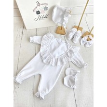 Hobidik Bebek Dantelli Tulum Seti Hastane Çıkış Seti