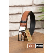 Kasva Deri 3.5 cm Çift Taraflı Deri Kemer