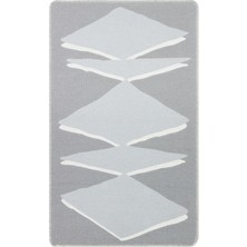 Eko Halı Arya Neo Kilim Arn 09 Grey Whıte Yıkanabilir Kaymaz Tabanlı Modern Pamuk Kilim