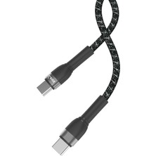 Space-M Samsung Type-C To Type-C Pd Hızlı  Şarj Kablosu (2 Metre) Hasır Örgü Şarj Kablosu