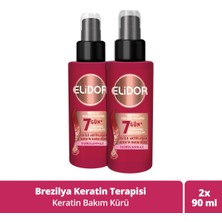 Elidor Isı İle Aktifleşen Keratin Bakım Kürü Brezilya Keratin Terapisi Hidrolize Keratin Marula Yağı E Vitamini 90 ml x2