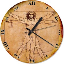 Karizma Tablo Insan Ölçüsü Leonardo Da Vinci Tasarım Duvar Saati