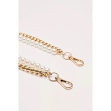 Emtory Home Metal Zincir ve Incili Çanta Askısı 50+3 cm