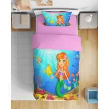 Erays Home Erayshome Deniz Kızı 3D Tek Kişilik Çarşafsız Nevresim Takımı