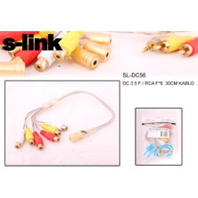 S-Link SL-DC56 3.5mm Stereo 6lı Ses Çoklayıcı