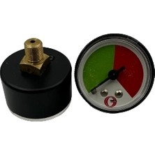 Bh Ø 40 - 0 - 4 Bar Diş Ölçüsü 1/8 Arkadan Çıkışlı Kırmızı Yeşil Kirlilik Göstergesi